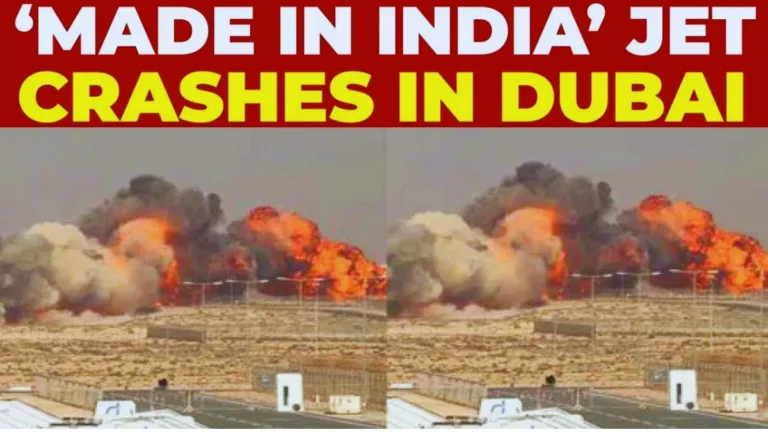 Indian Tejas Fighter Jet Crash at Dubai Air Show