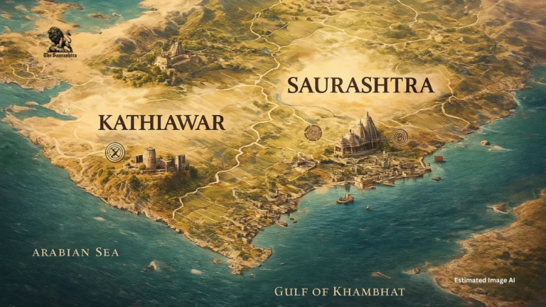 difference between kathiawar and saurashtra