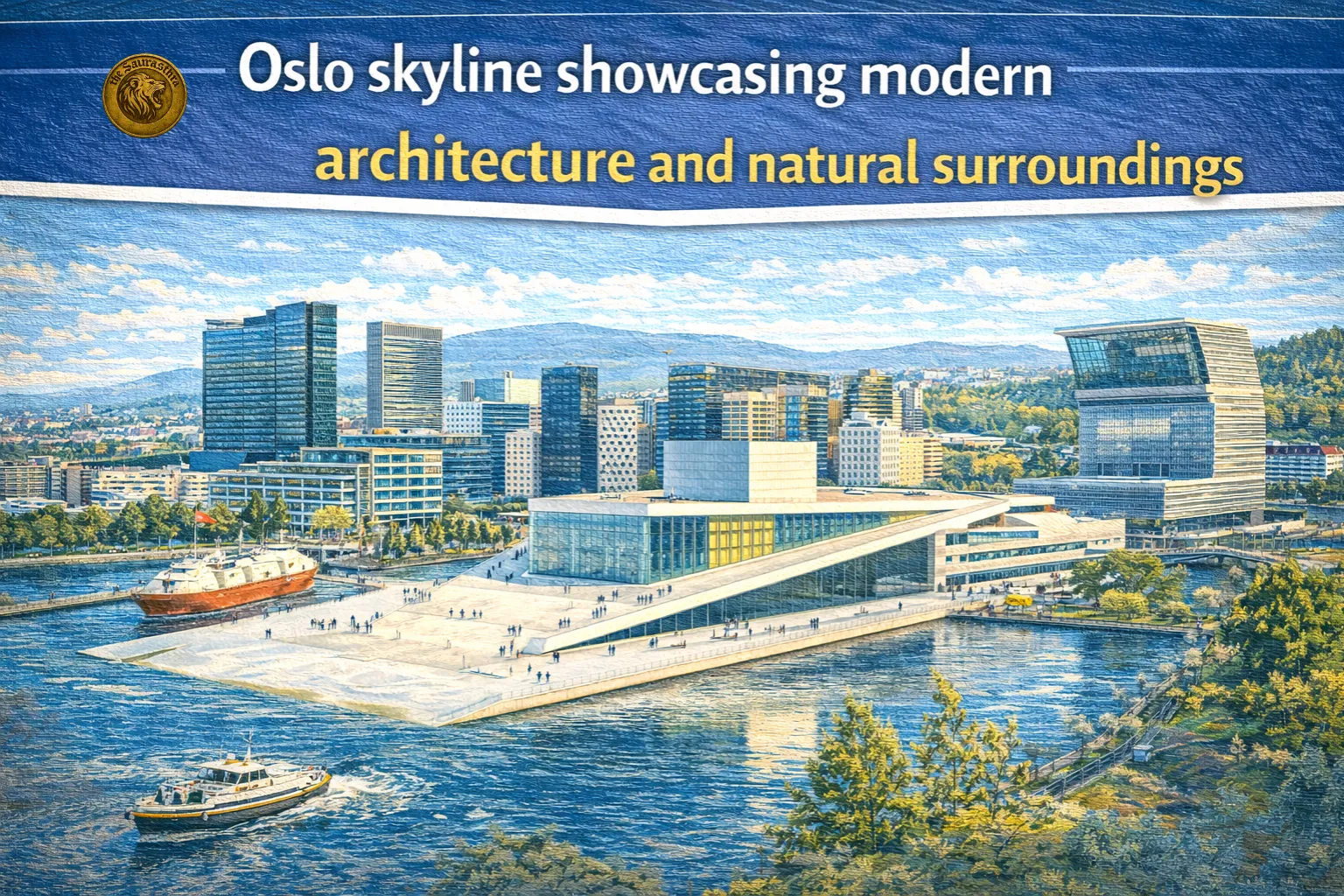 Oslo skyline showcasing modern architecture and natural surroundings