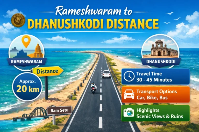 Rameshwaram to Dhanushkodi Distance
